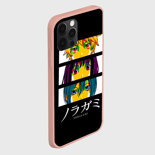 Чехол iPhone 12 Pro Max Юкине, Ики и Ято - Noragami / 3D-Светло-розовый – фото 2