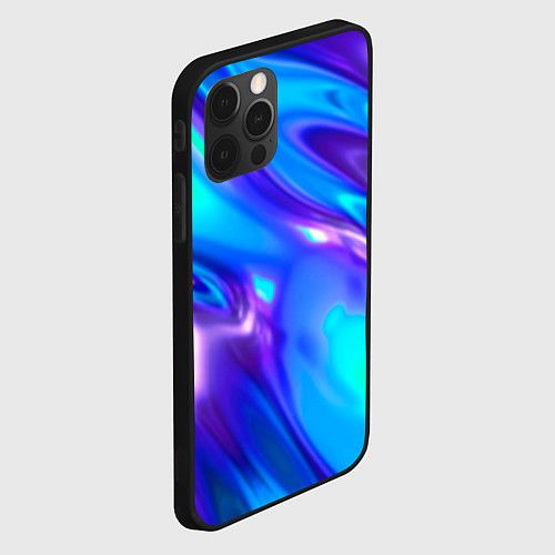 Чехол iPhone 12 Pro Max Neon Holographic / 3D-Черный – фото 2