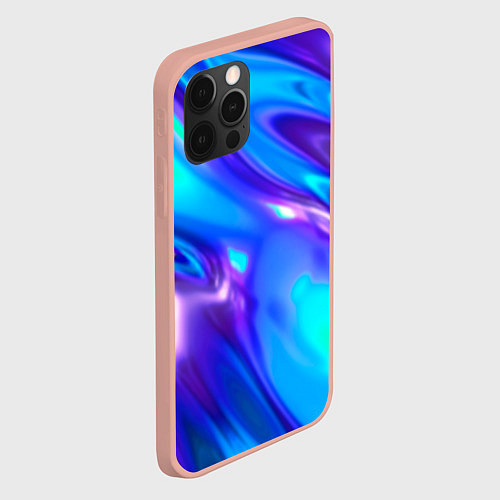 Чехол iPhone 12 Pro Max Neon Holographic / 3D-Светло-розовый – фото 2