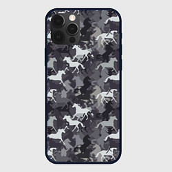 Чехол для iPhone 12 Pro Max Табун Лошадей, цвет: 3D-черный