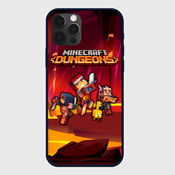 Чехол для iPhone 12 Pro Max Minecraft Dungeons Майнкрафт Подземелья, цвет: 3D-черный