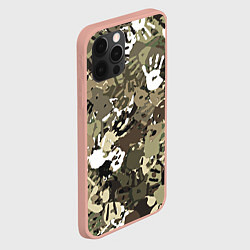Чехол для iPhone 12 Pro Max Камуфляж с отпечатками рук, цвет: 3D-светло-розовый — фото 2