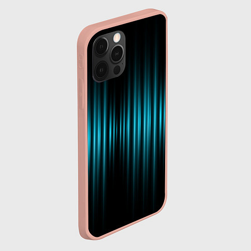Чехол iPhone 12 Pro Max Неоновые флуктуации / 3D-Светло-розовый – фото 2