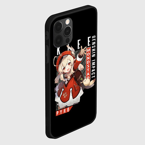 Чехол iPhone 12 Pro Max GENSHIN IMPACT, KLEE POSTER / 3D-Черный – фото 2