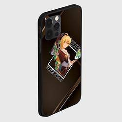 Чехол для iPhone 12 Pro Max Итэр путешественник, Genshin Impact Геншин импакт, цвет: 3D-черный — фото 2