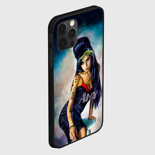 Чехол iPhone 12 Pro Max Amy Jade Winehouse / 3D-Черный – фото 2