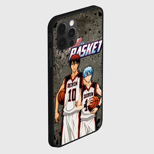 Чехол iPhone 12 Pro Max Kuroko no Basket, Kagami Taiga Kuroko Tetsuya / 3D-Черный – фото 2