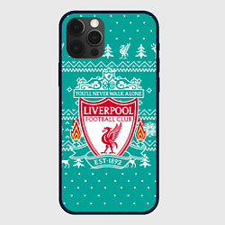 Чехол для iPhone 12 Pro Max НОВОГОДНИЙ СВИТЕР LIVERPOOL, цвет: 3D-черный