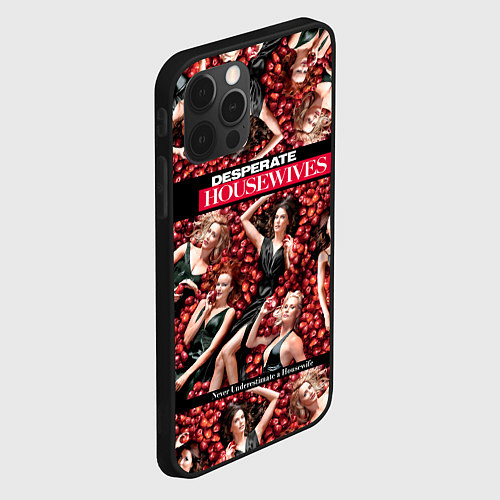 Чехол iPhone 12 Pro Max Desperate Housewives - в яблоках / 3D-Черный – фото 2