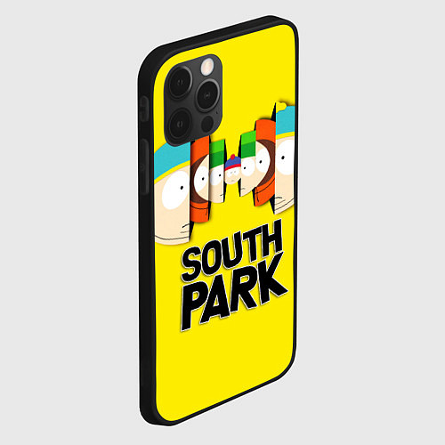 Чехол iPhone 12 Pro Max South Park - Южный парк персонажи / 3D-Черный – фото 2