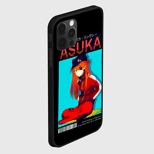 Чехол iPhone 12 Pro Max Asuka - Neon Genesis Evangelion / 3D-Черный – фото 2