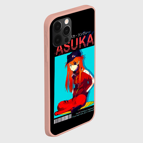 Чехол iPhone 12 Pro Max Asuka - Neon Genesis Evangelion / 3D-Светло-розовый – фото 2