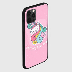 Чехол для iPhone 12 Pro Max Unicorns are real, цвет: 3D-черный — фото 2