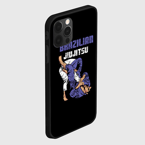 Чехол iPhone 12 Pro Max BRAZILIAN JIU JITSU - BJJ / 3D-Черный – фото 2