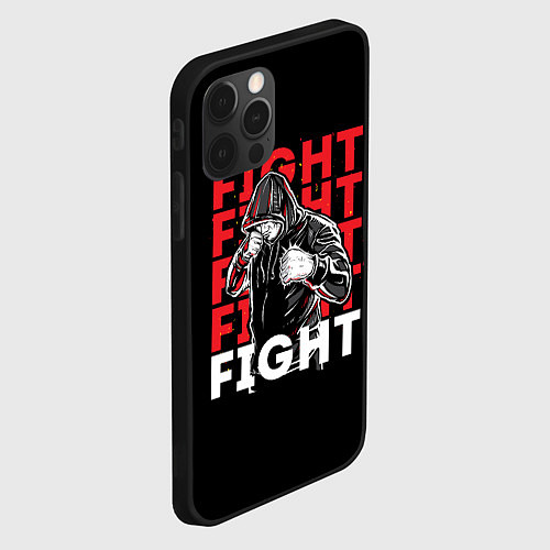 Чехол iPhone 12 Pro Max FIGHT FIGHT FIGHT / 3D-Черный – фото 2