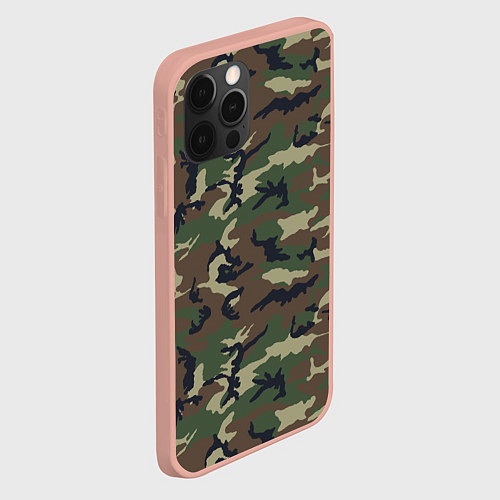 Чехол iPhone 12 Pro Max Камуфляж: классика / 3D-Светло-розовый – фото 2