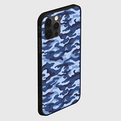 Чехол для iPhone 12 Pro Max Синий Камуфляж Camouflage, цвет: 3D-черный — фото 2