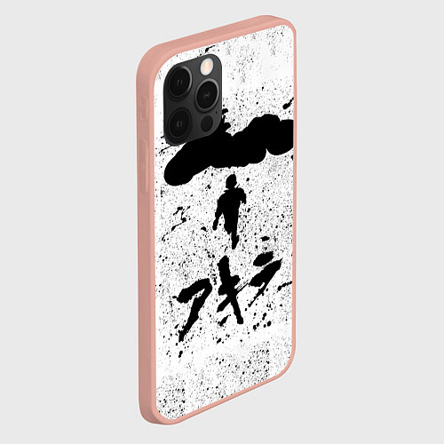 Чехол iPhone 12 Pro Max Akira черный постер / 3D-Светло-розовый – фото 2