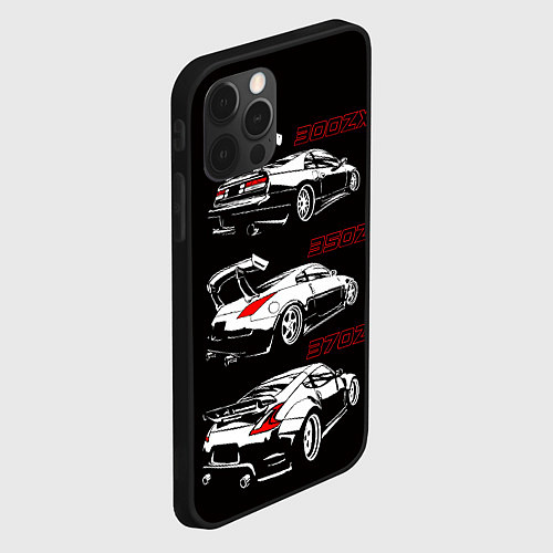 Чехол iPhone 12 Pro Max NISSAN 300 ZX 350Z 370Z JDM STYLE / 3D-Черный – фото 2