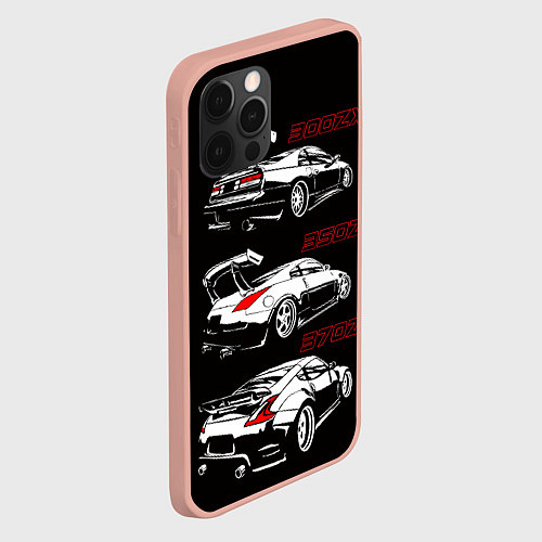 Чехол iPhone 12 Pro Max NISSAN 300 ZX 350Z 370Z JDM STYLE / 3D-Светло-розовый – фото 2