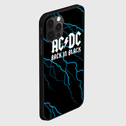 Чехол для iPhone 12 Pro Max ACDC - Молнии, цвет: 3D-черный — фото 2