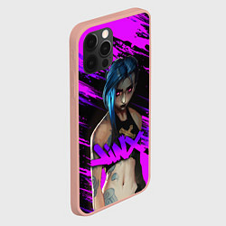 Чехол для iPhone 12 Pro Max League Of Legends ДЖИНКС НЕОН NEON, цвет: 3D-светло-розовый — фото 2