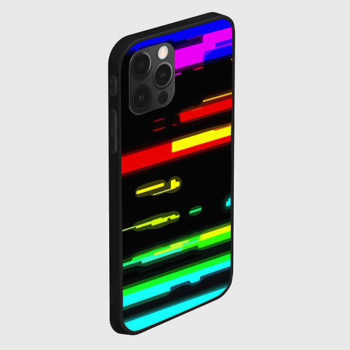Чехол iPhone 12 Pro Max Color fashion glitch / 3D-Черный – фото 2