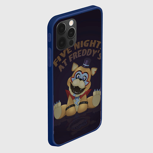 Чехол iPhone 12 Pro Max Плюшевый Фредди FNAFs / 3D-Тёмно-синий – фото 2