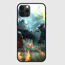 Чехол для iPhone 12 Pro Max God of War Fighting, цвет: 3D-черный