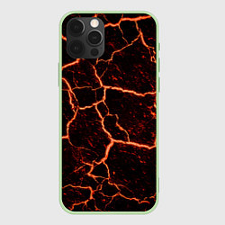 Чехол для iPhone 12 Pro Max Раскаленная лаваhot lava, цвет: 3D-салатовый