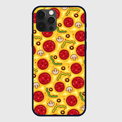 Чехол для iPhone 12 Pro Max Pizza salami, цвет: 3D-черный