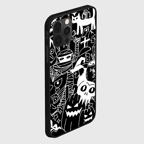 Чехол iPhone 12 Pro Max Monster & Cat / 3D-Черный – фото 2