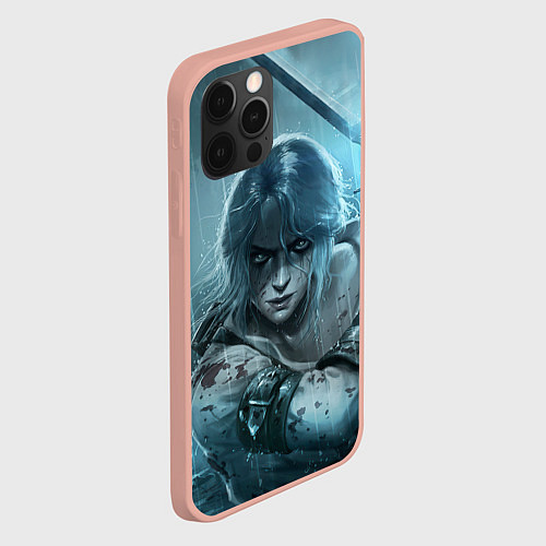 Чехол iPhone 12 Pro Max ЦИРИ, ВЕДЬМАК, THE WITCHER / 3D-Светло-розовый – фото 2