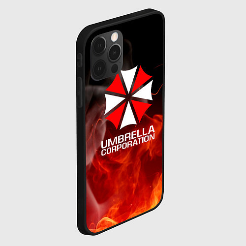 Чехол iPhone 12 Pro Max Umbrella Corporation пламя / 3D-Черный – фото 2