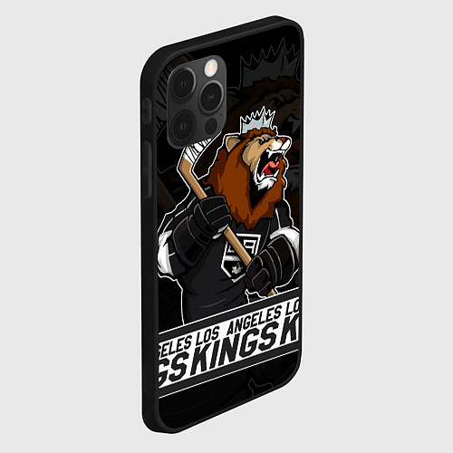 Чехол iPhone 12 Pro Max Лос Анджелес Кингз, Los Angeles Kings / 3D-Черный – фото 2