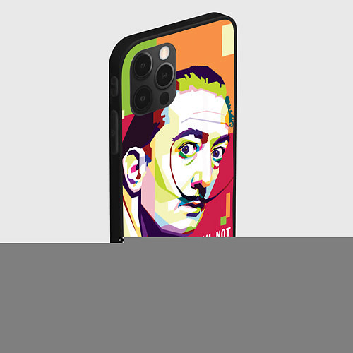 Чехол iPhone 12 Pro Max Salvador Dali - i am just not normal / 3D-Черный – фото 2