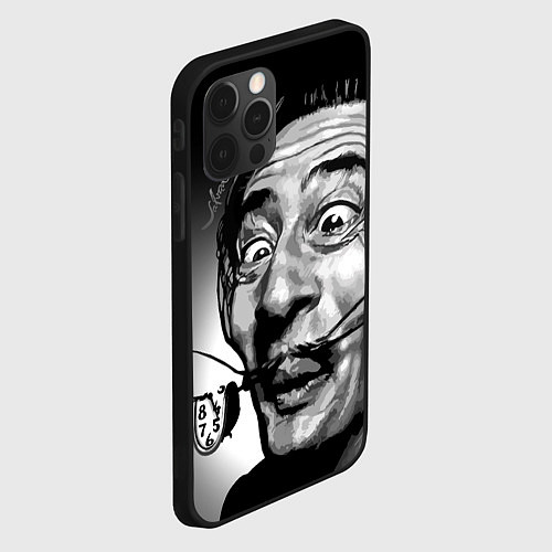 Чехол iPhone 12 Pro Max Salvador Dali - grimace / 3D-Черный – фото 2