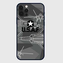 Чехол для iPhone 12 Pro Max U S Air force, цвет: 3D-черный