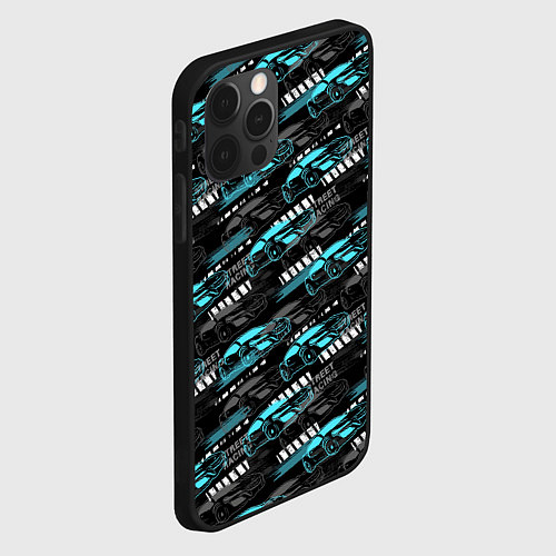 Чехол iPhone 12 Pro Max Street Racing гонки / 3D-Черный – фото 2