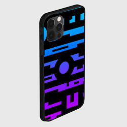 Чехол для iPhone 12 Pro Max Неоновая геометрия Neon, цвет: 3D-черный — фото 2