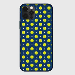 Чехол для iPhone 12 Pro Max Мячики для Тенниса, цвет: 3D-черный