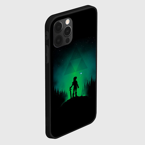 Чехол iPhone 12 Pro Max Линк на холме / 3D-Черный – фото 2