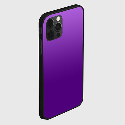 Чехол iPhone 12 Pro Max Красивый фиолетовый градиент / 3D-Черный – фото 2