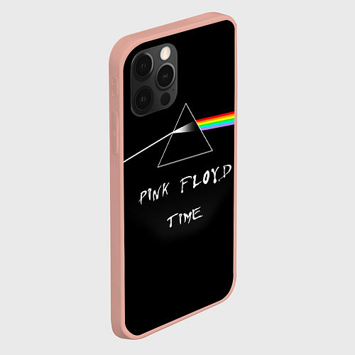 Чехол iPhone 12 Pro Max PINK FLOYD TIME ПИНК ФЛОЙД ЛОГОТИП / 3D-Светло-розовый – фото 2