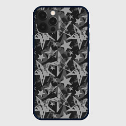 Чехол для iPhone 12 Pro Max Gray Star, цвет: 3D-черный