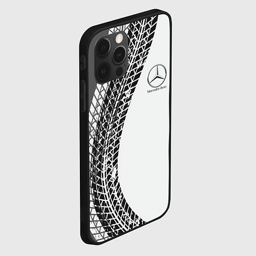 Чехол iPhone 12 Pro Max Mercedes-Benz дрифт / 3D-Черный – фото 2