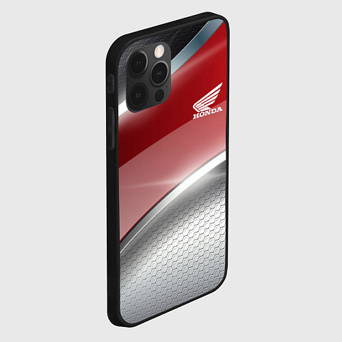 Чехол iPhone 12 Pro Max Honda Текстура / 3D-Черный – фото 2