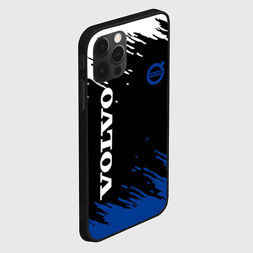 Чехол iPhone 12 Pro Max Volvo - Texture / 3D-Черный – фото 2