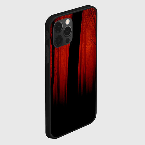 Чехол iPhone 12 Pro Max Красный хоррор / 3D-Черный – фото 2