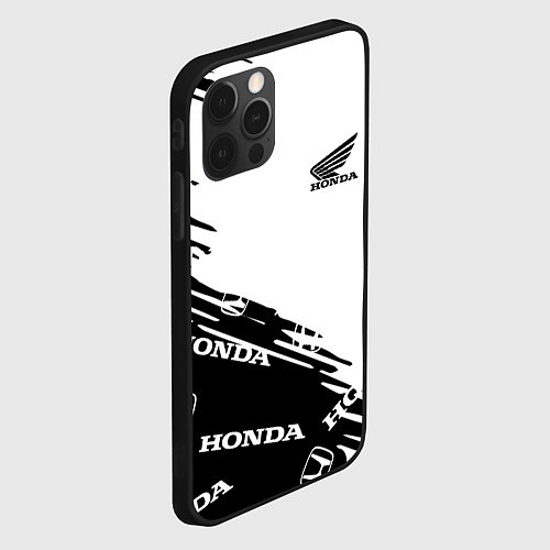 Чехол iPhone 12 Pro Max Honda sport pattern / 3D-Черный – фото 2